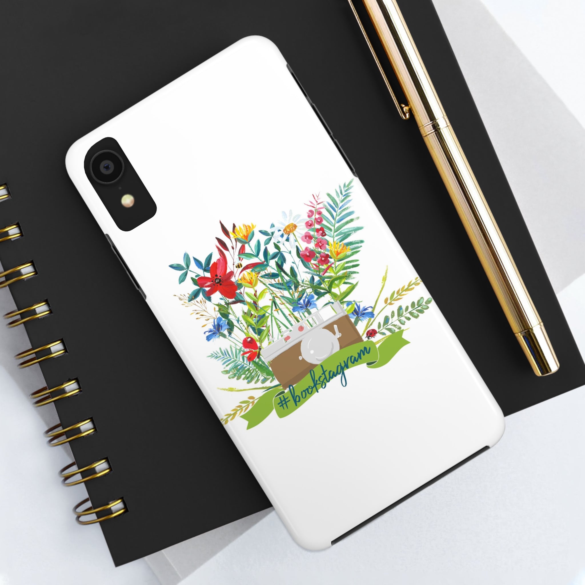 #bookstagram Floral Tough Phone Case - Literary Lifestyle Company