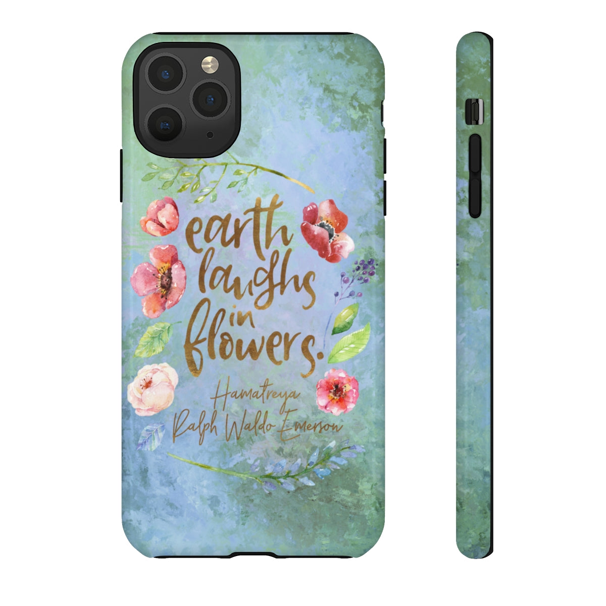Earth laughs... Ralph Waldo Emerson Phone Case - Literary Lifestyle Company