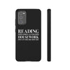 READING COMES AFTER HOUSEWORK Phone Case - Literary Lifestyle Company