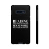 READING COMES AFTER HOUSEWORK Phone Case - Literary Lifestyle Company