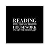 READING COMES AFTER HOUSEWORK Sticker - LitLifeCo.