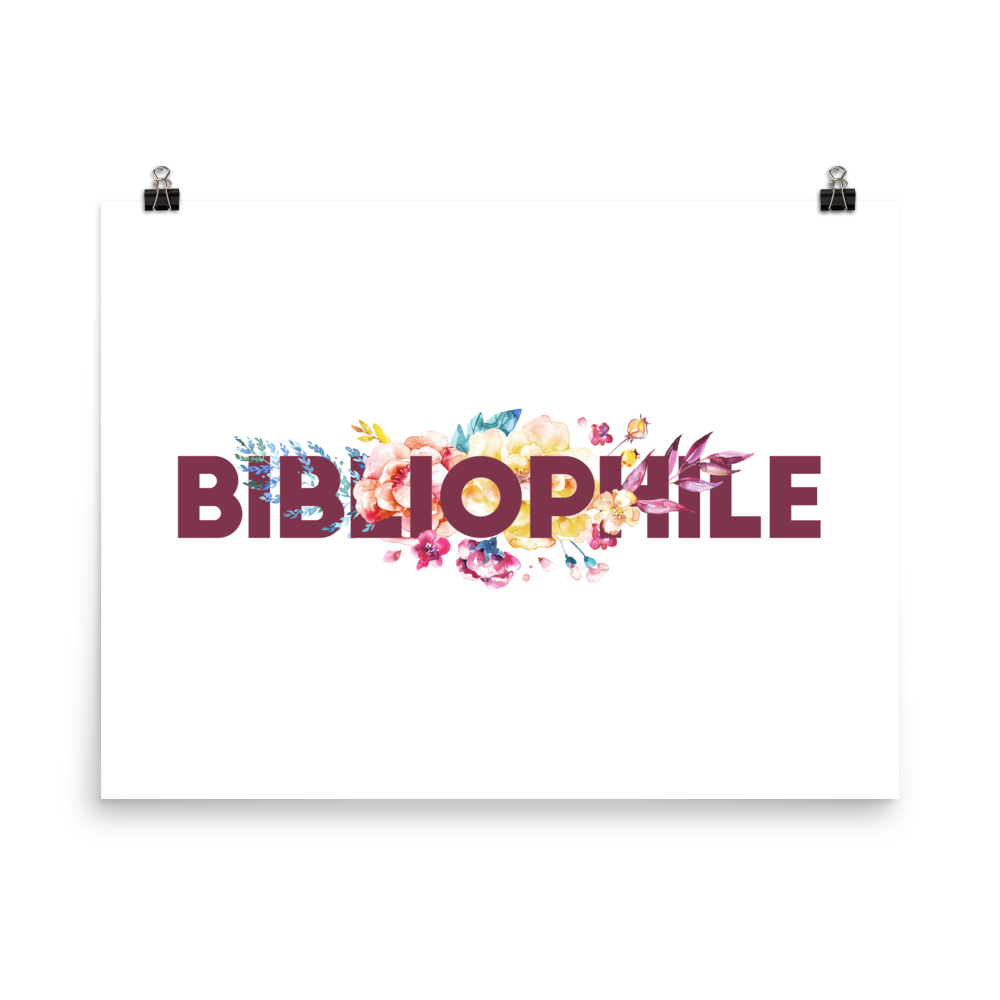 BIBLIOPHILE Floral Art Print - LitLifeCo.