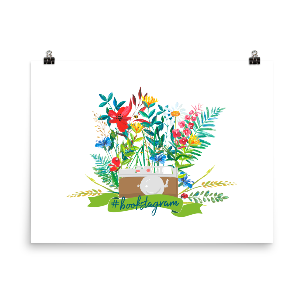 #bookstagram Floral Art Print - LitLifeCo.