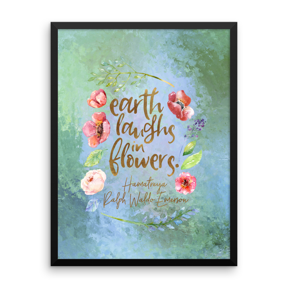 Earth laughs... Ralph Waldo Emerson Art Print - Literary Lifestyle Company