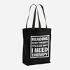 Reading is My Therapy Tote Bag - LitLifeCo.