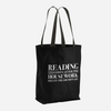 READING COMES AFTER HOUSEWORK Tote Bag - LitLifeCo.