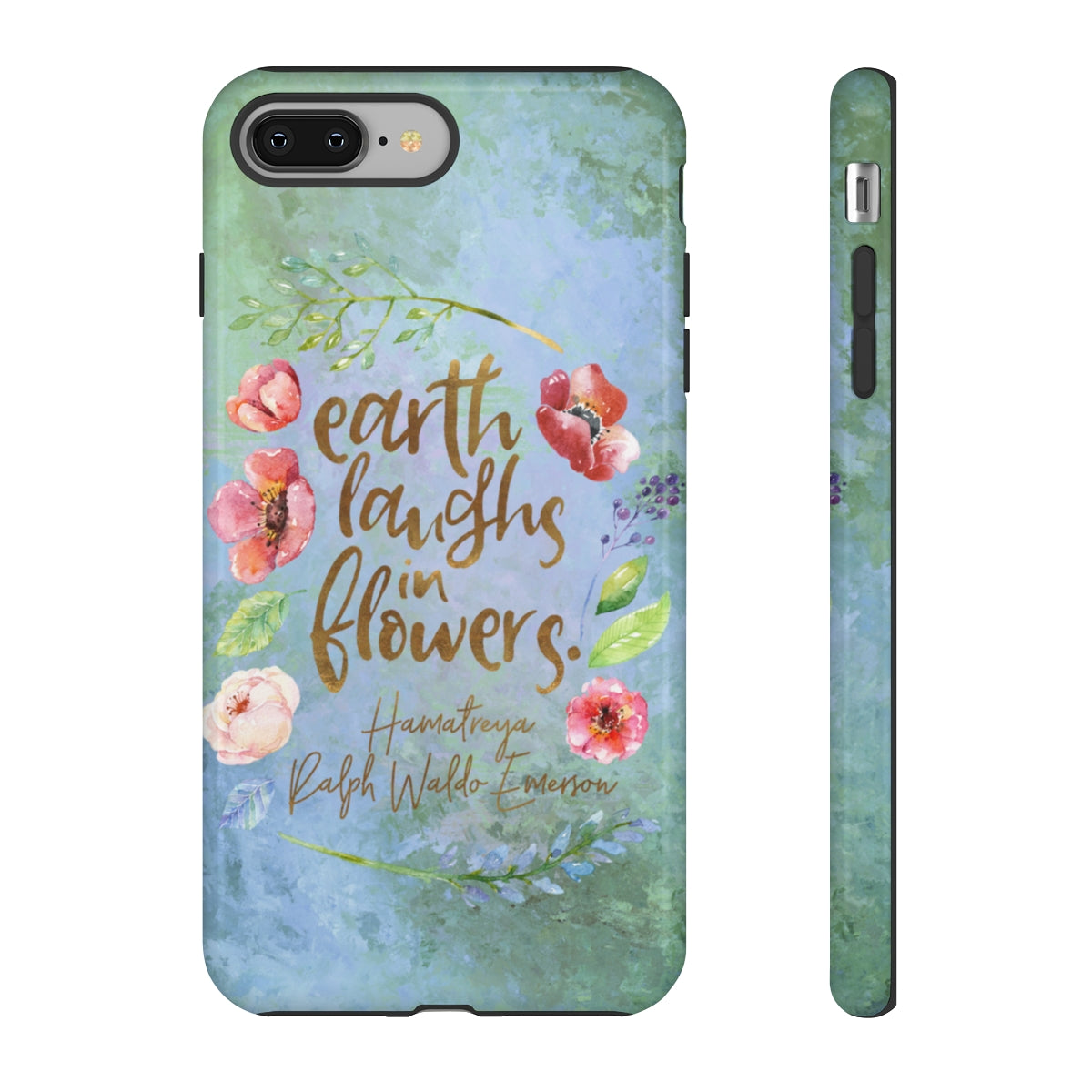 Earth laughs... Ralph Waldo Emerson Phone Case - Literary Lifestyle Company