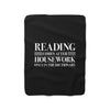 READING COMES AFTER HOUSEWORK Throw Blanket - Literary Lifestyle Company