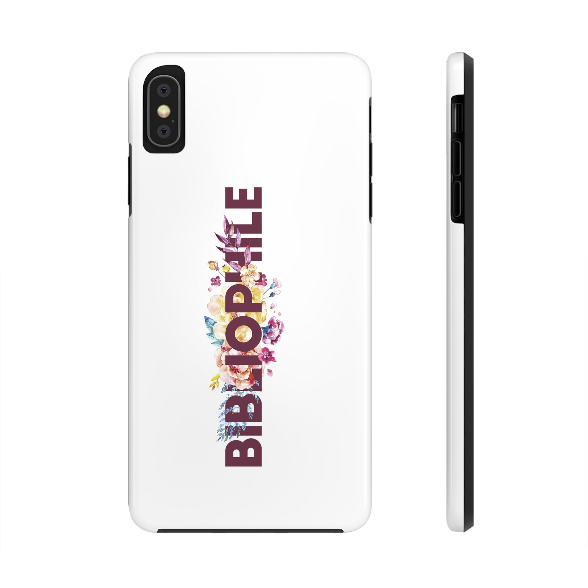 BIBLIOPHILE Floral Tough Phone Case - Literary Lifestyle Company