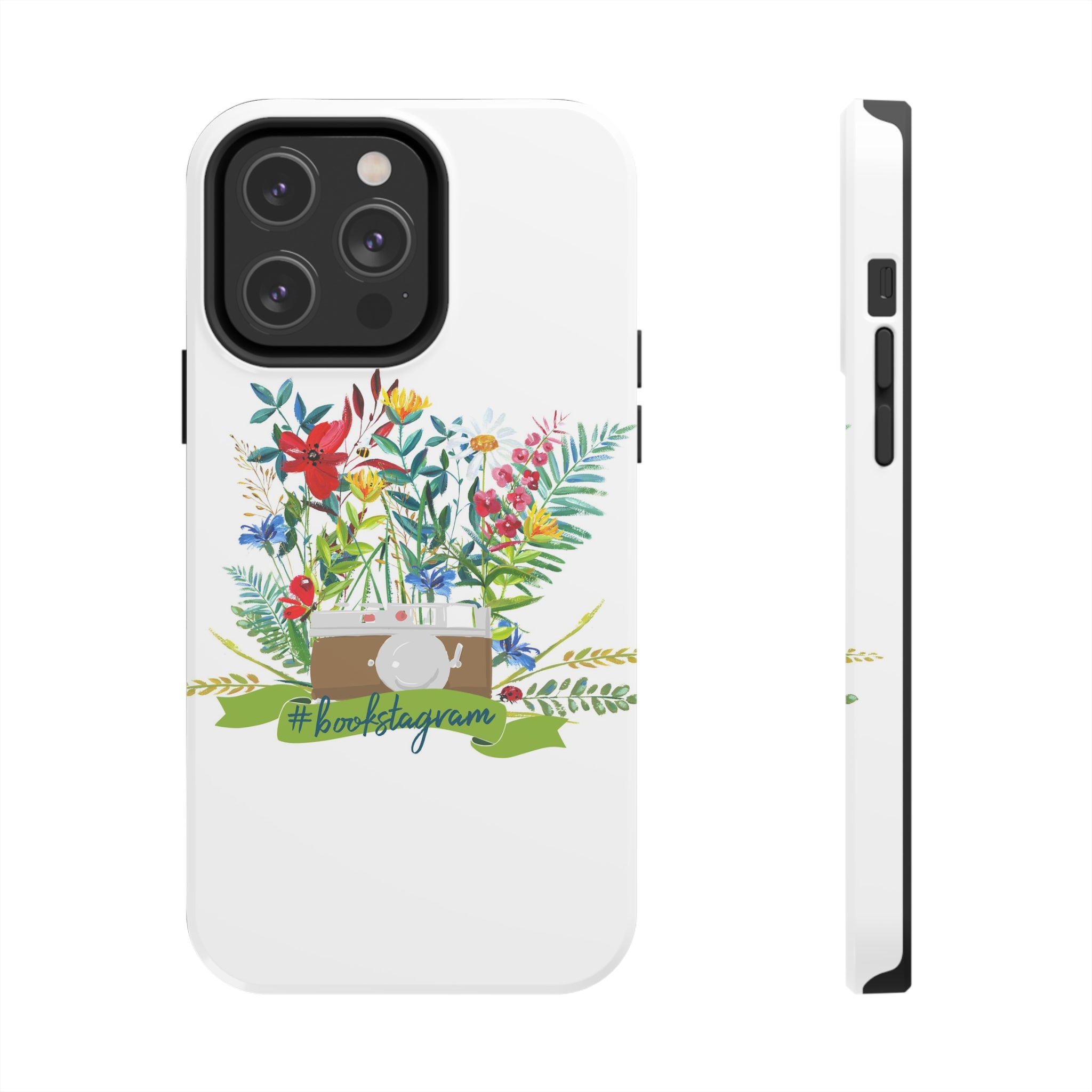 #bookstagram Floral Tough Phone Case - Literary Lifestyle Company