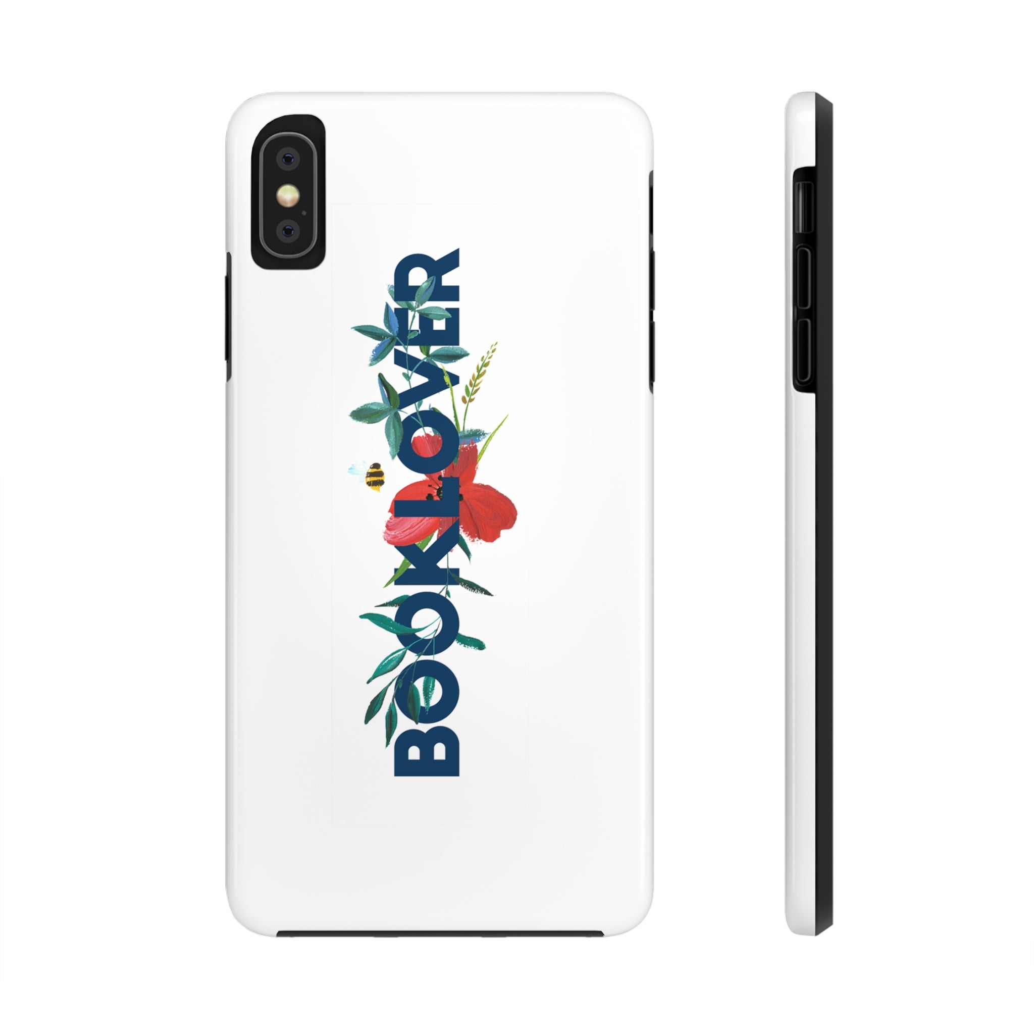 BOOKLOVER Floral Tough Phone Case - Literary Lifestyle Company