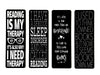 Bookworm Problems B&W Edition Bookmarks Complete Set