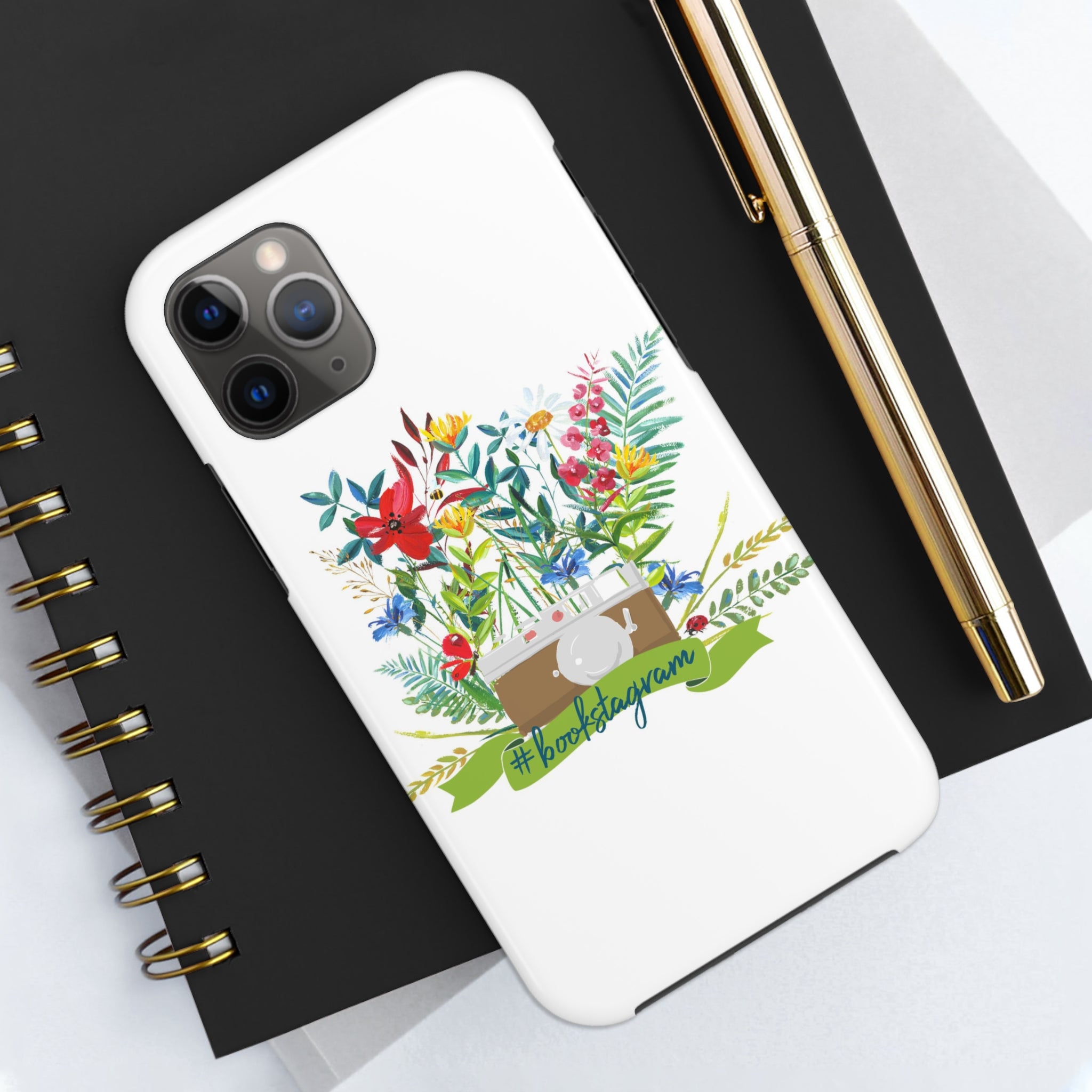 #bookstagram Floral Tough Phone Case - Literary Lifestyle Company