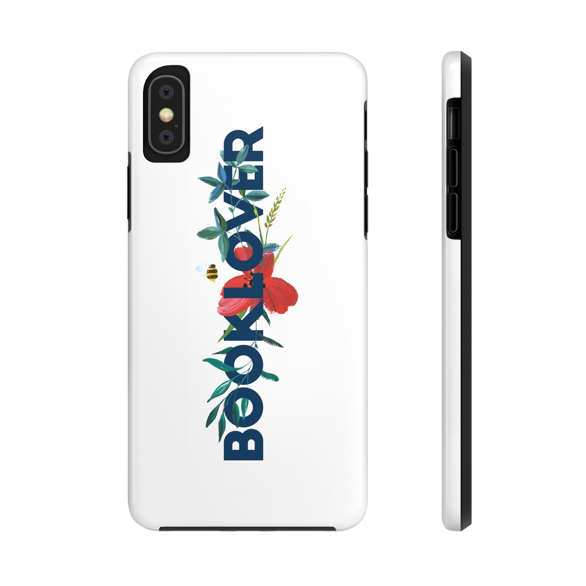 BOOKLOVER Floral Tough Phone Case - Literary Lifestyle Company