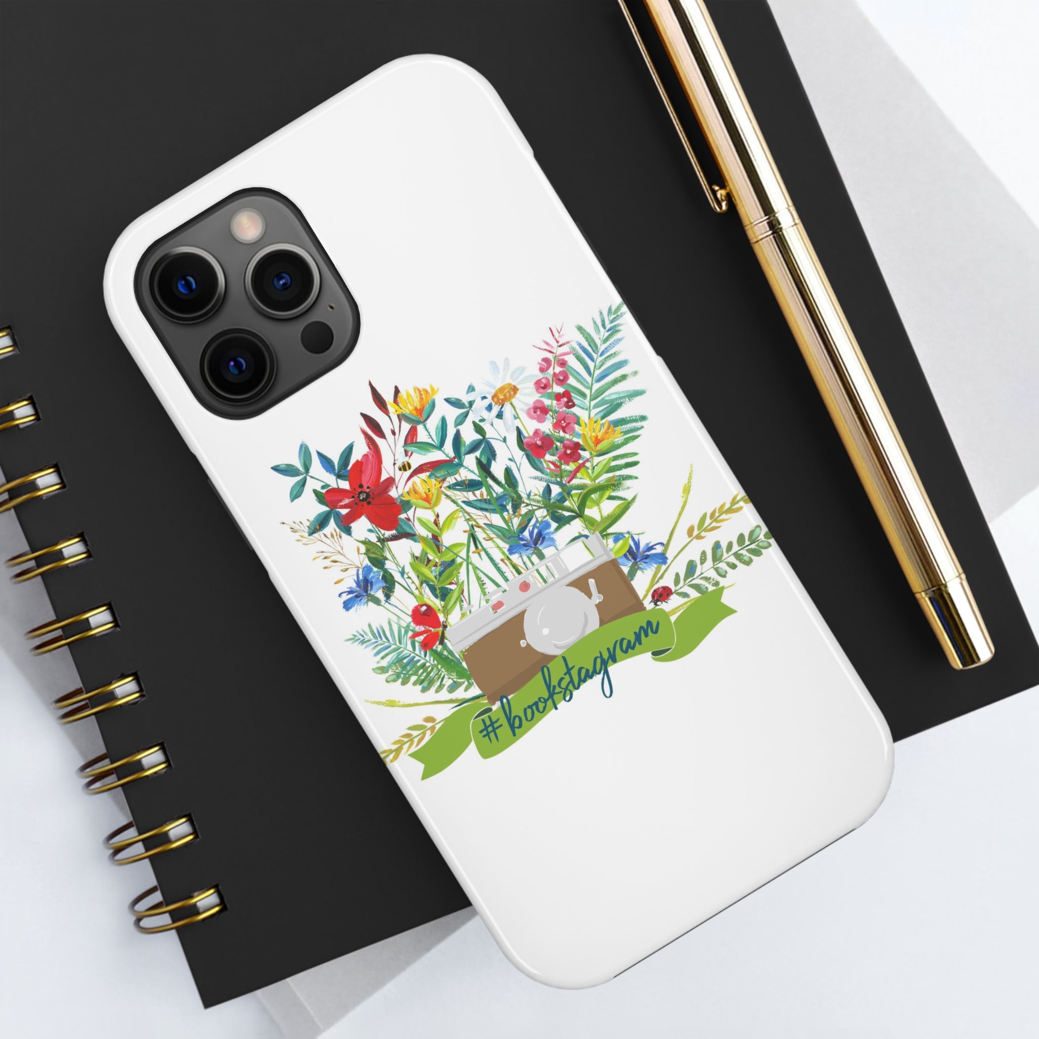 #bookstagram Floral Tough Phone Case - Literary Lifestyle Company