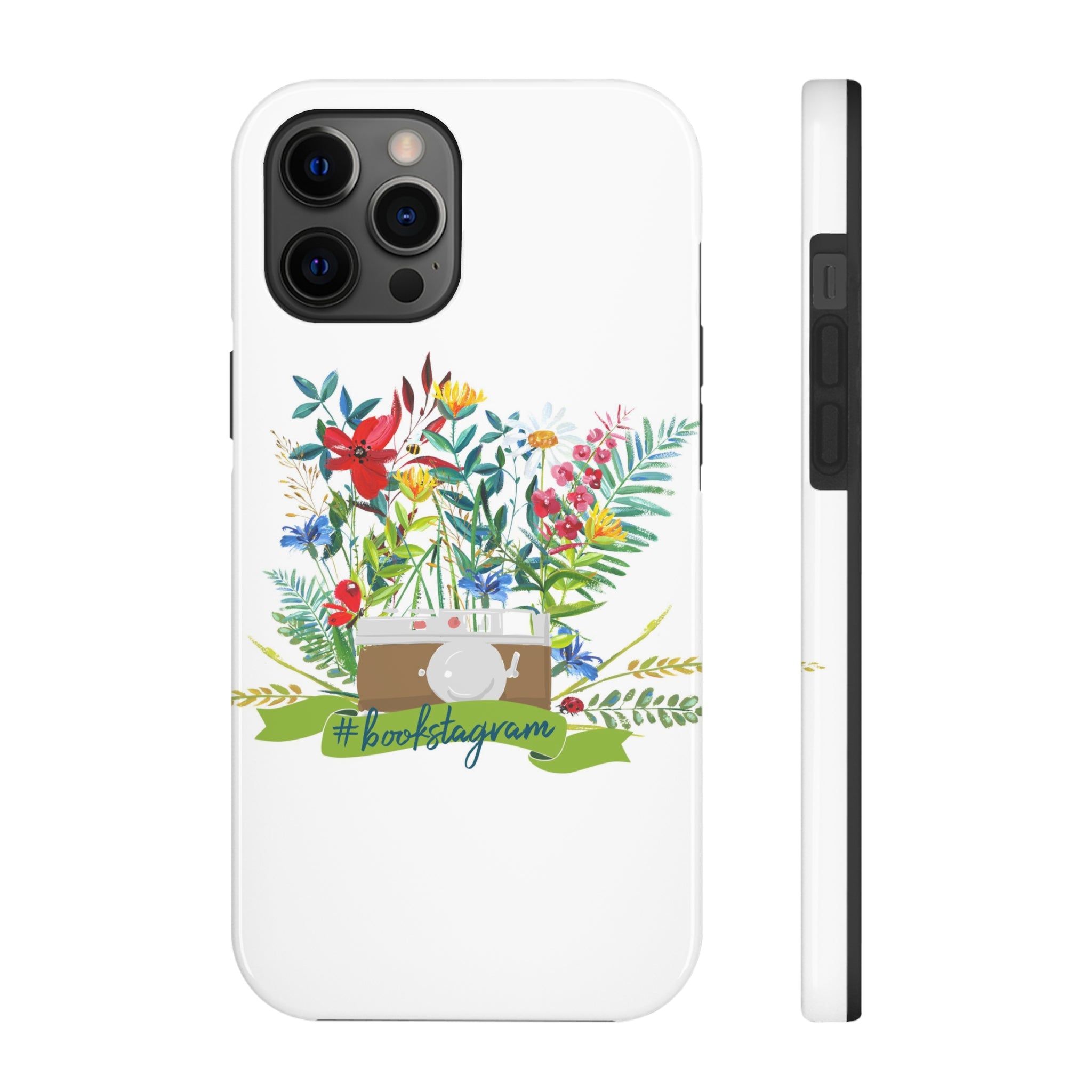 #bookstagram Floral Tough Phone Case - Literary Lifestyle Company