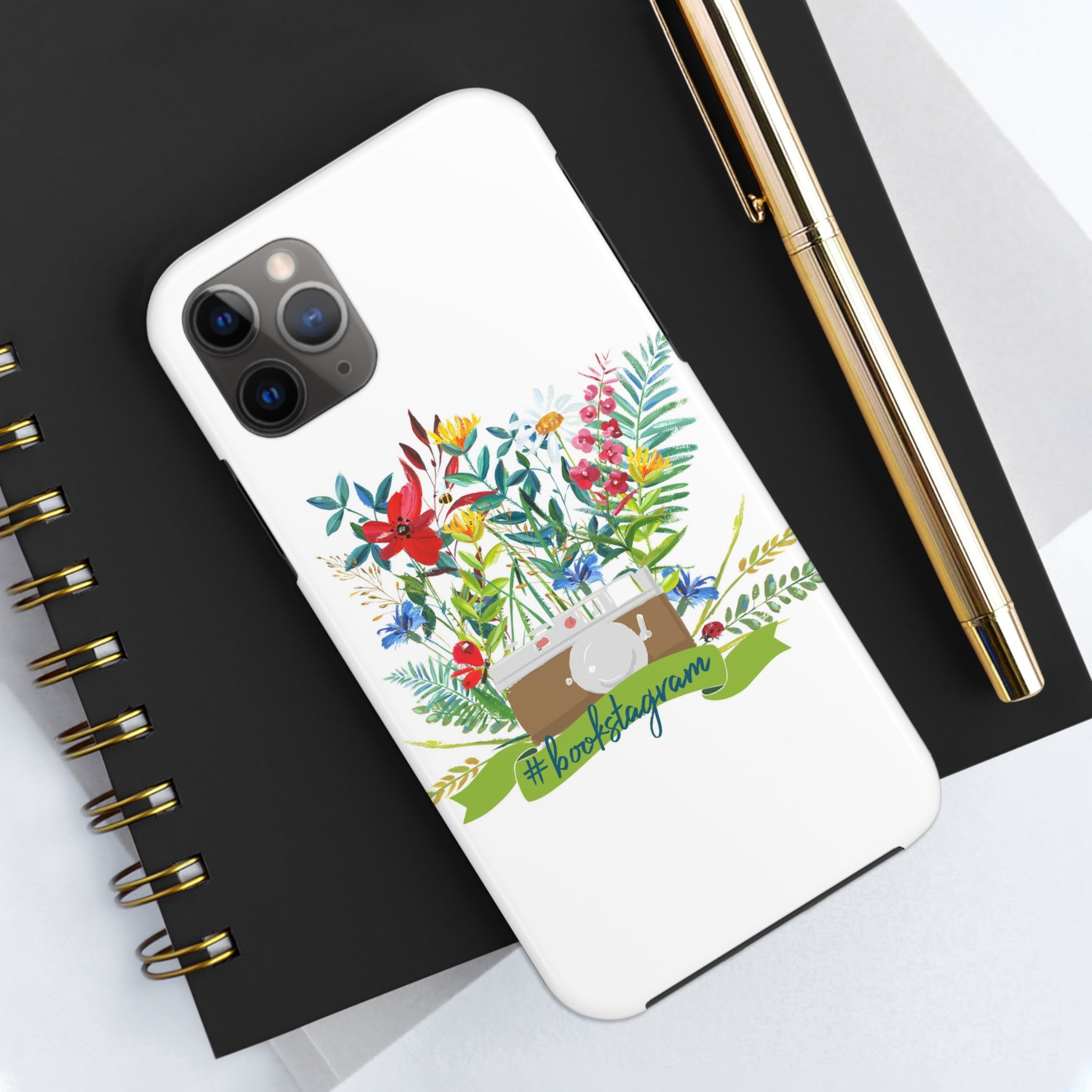 #bookstagram Floral Tough Phone Case - Literary Lifestyle Company