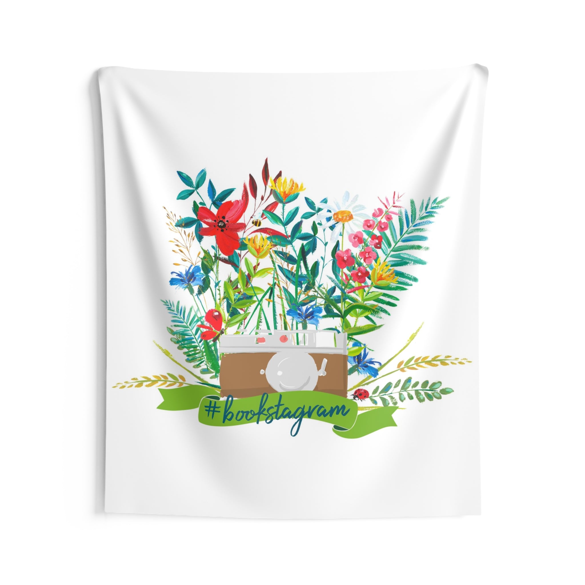 #bookstagram Floral Wall Tapestry - Literary Lifestyle Company