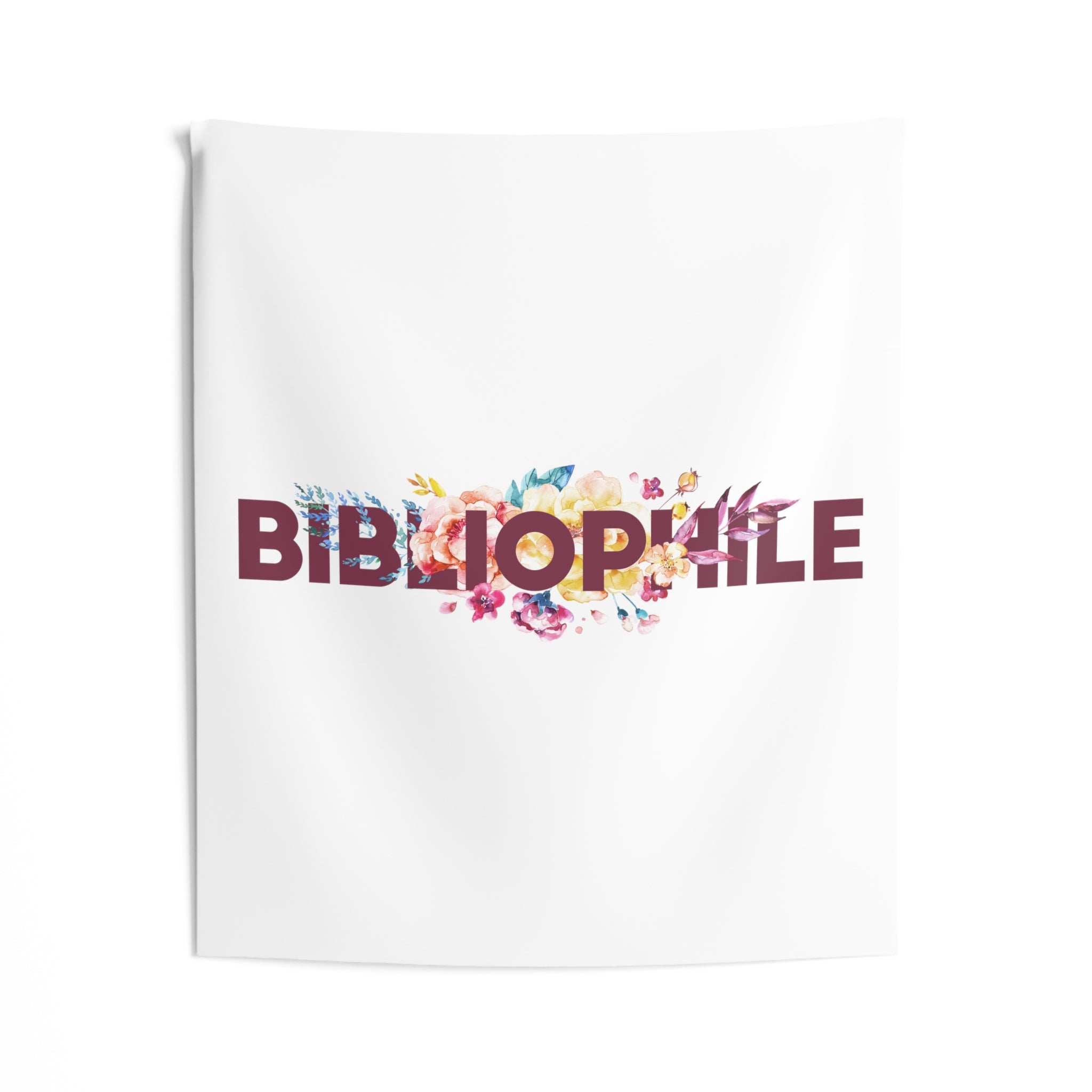 BIBLIOPHILE Floral Wall Tapestry - Literary Lifestyle Company