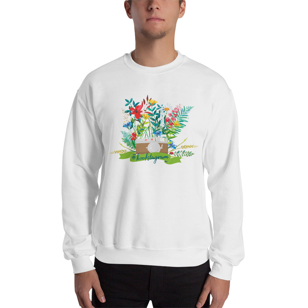 #bookstagram Floral Sweatshirt - Literary Lifestyle Company