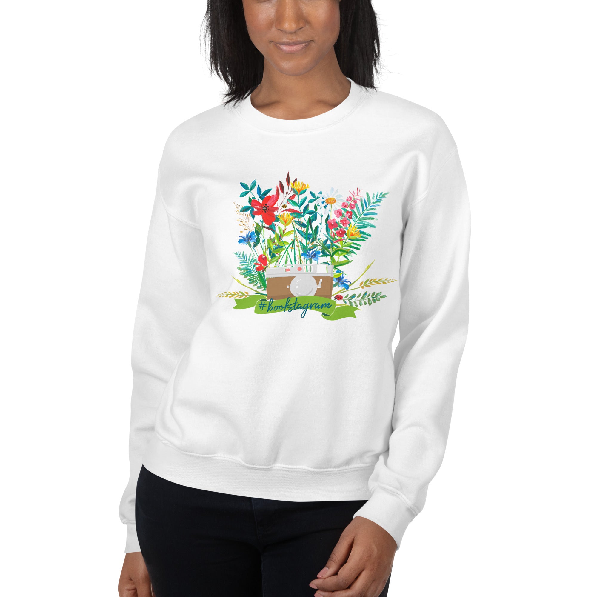 #bookstagram Floral Sweatshirt - Literary Lifestyle Company