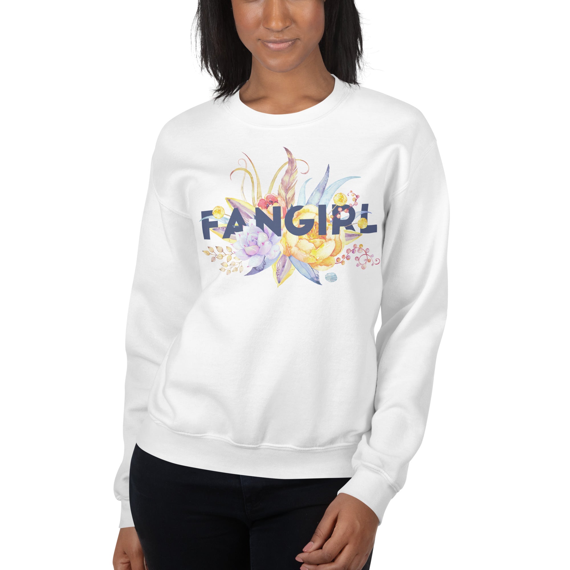 FANGIRL Floral Sweatshirt - Literary Lifestyle Company