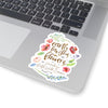 Earth laughs in flowers. Ralph Waldo Emerson Quote Sticker - LitLifeCo.