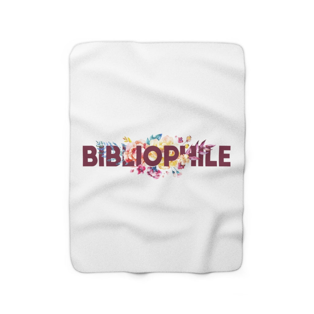 BIBLIOPHILE Floral Throw Blanket - Literary Lifestyle Company