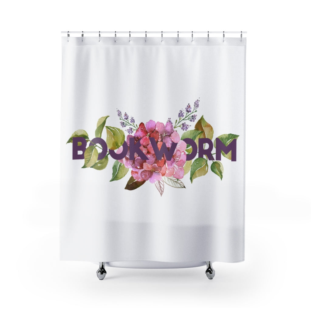 BOOKWORM Floral Shower Curtain