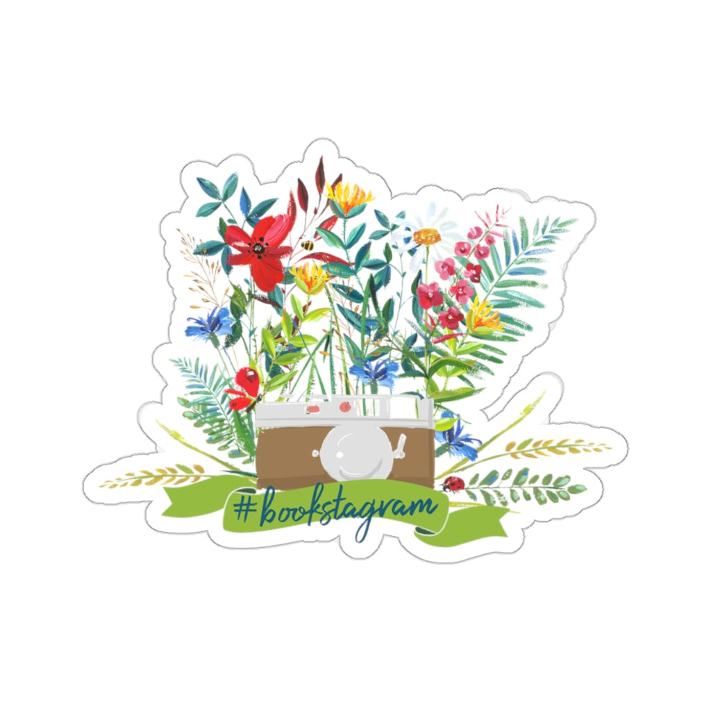 #bookstagram Floral Sticker - LitLifeCo.