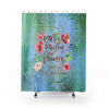Load image into Gallery viewer, Earth laughs... Ralph Waldo Emerson Shower Curtain