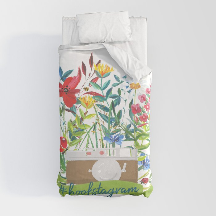 #bookstagram Floral Duvet Cover - Literary Lifestyle Company