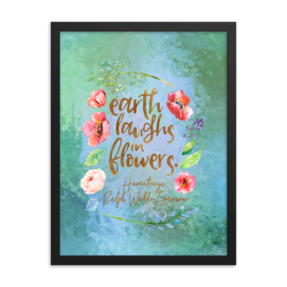 Earth laughs... Ralph Waldo Emerson Art Print - Literary Lifestyle Company