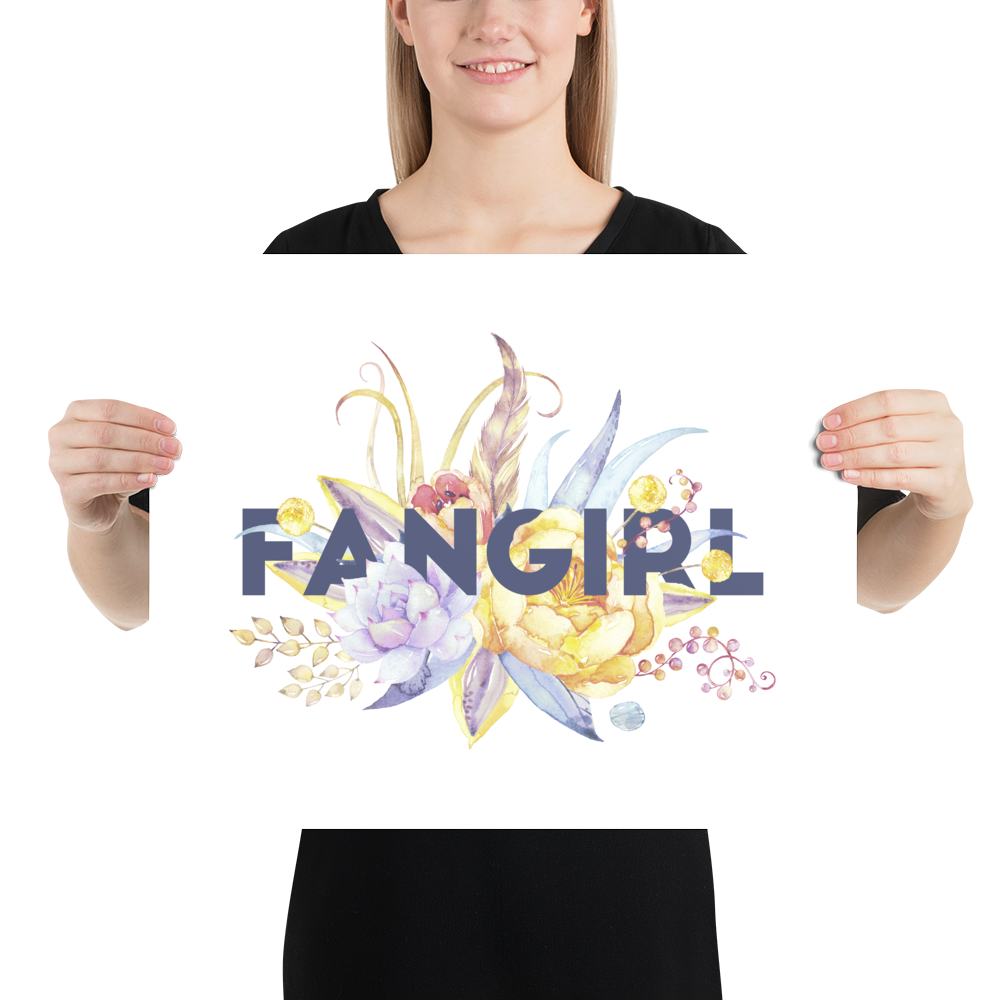 FANGIRL Floral Art Print - LitLifeCo.