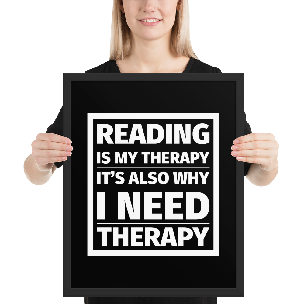 Reading is My Therapy Art Print - LitLifeCo.