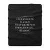 A CLEAN HOUSE IS A SIGN Throw Blanket - Literary Lifestyle Company
