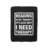 Load image into Gallery viewer, READING IS MY THERAPY Throw Blanket - Literary Lifestyle Company