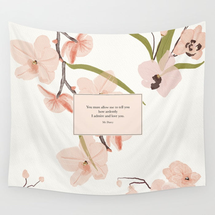 You must allow me to tell you... Mr. Darcy Quote Wall Tapestry - LitLifeCo.